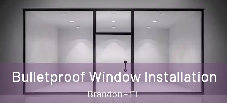  Bulletproof Window Installation Brandon - FL